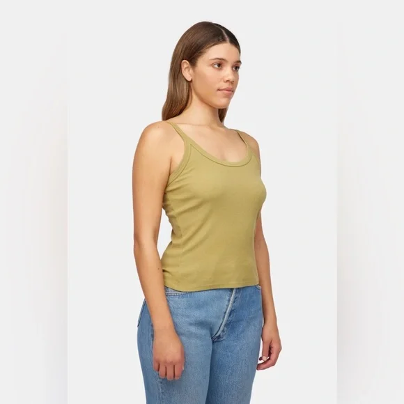LACAUSA Maya Tank Top In Artichoke - Picture 4 of 5